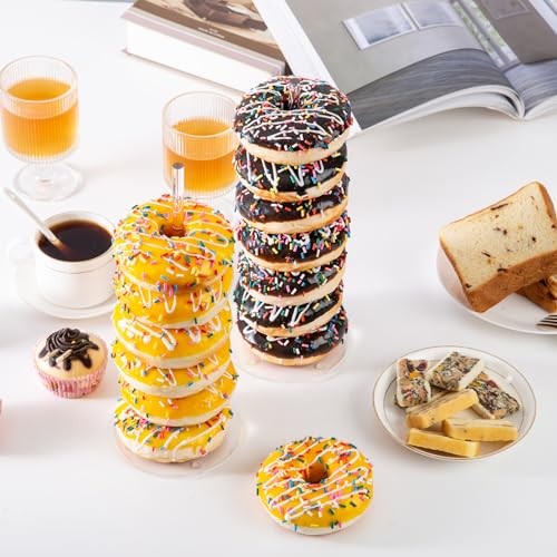 HENABLE 4PCS Acrylic Donut Display Stand Tower - Dessert Table Holder for gallery