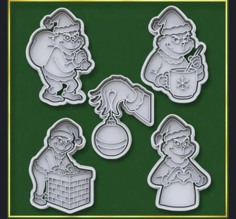 GRINCH COOKIE CUTTER set