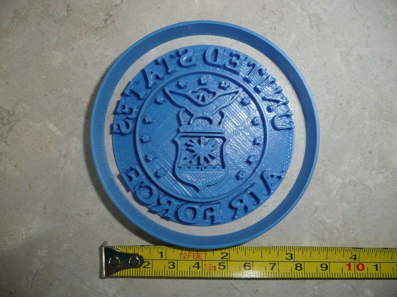 US AIR FORCE WITH WORDS MILITARY SET OF 2 COOKIE CUTTER AND STAMP USA PR4173 gallery