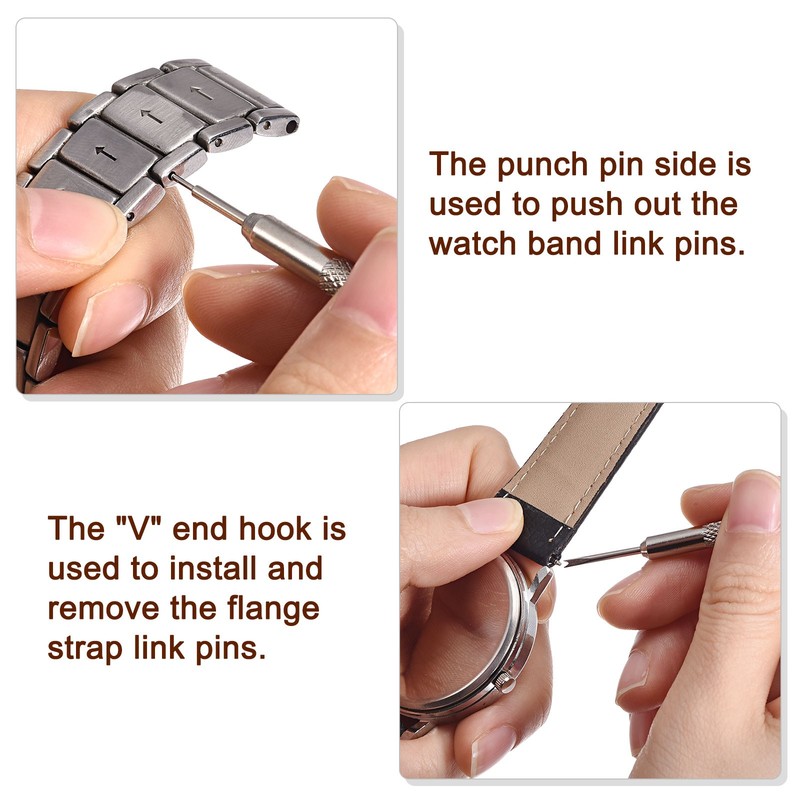 For watches, 8 pieces 25mm strap pins, 1.5mm diameter, with tool gallery