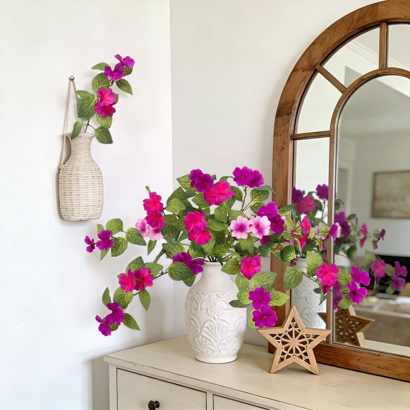 Inxugao Artificial Fake Flowers For Outdoors Spring Decoration 2 Bundles Faux gallery