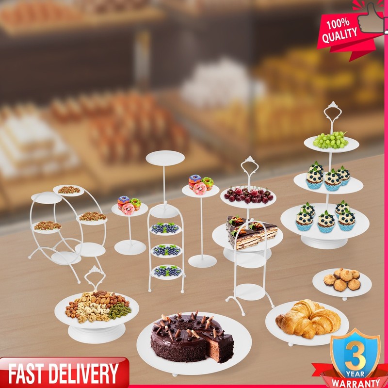 12pcs Round Cupcake Dessert Display Stand Fruit Snack Holder Party Event Wedding