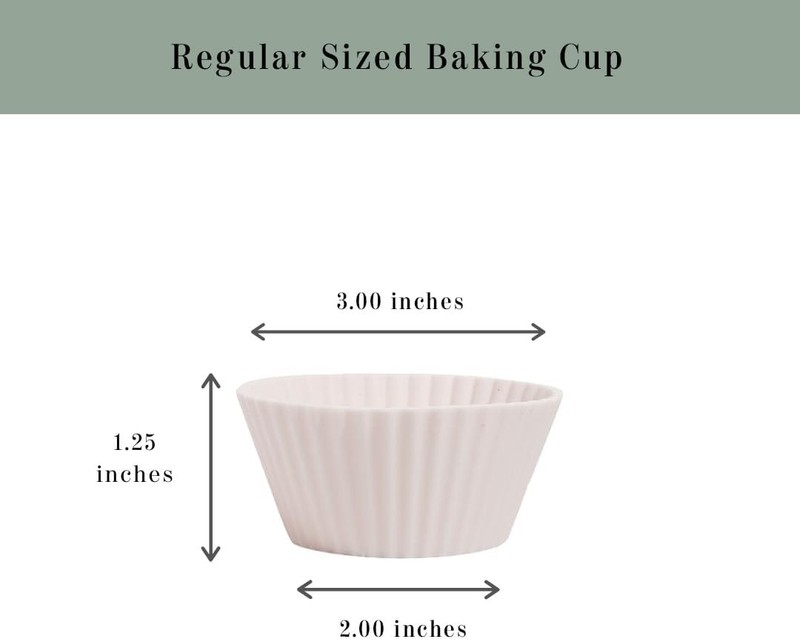 Reusable Silicone Baking Cups Non-Toxic BPA Free Dishwasher Safe Regular 24 Pack gallery