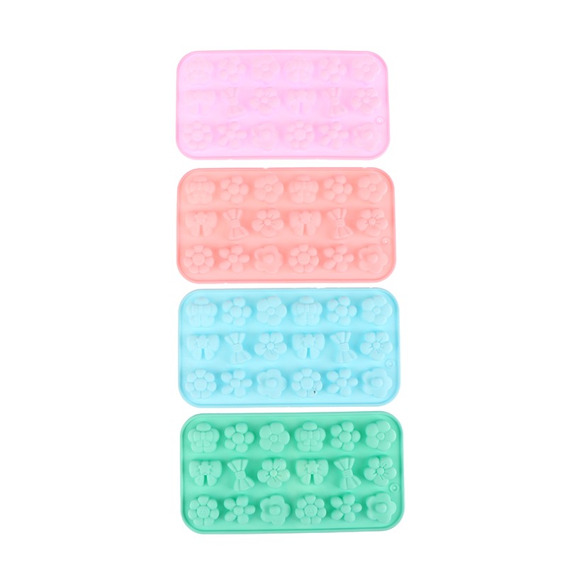 1Pc 18Cavities Flower Bow Tie Silicone Mold DIY Cake Pudding Ice Baking Tools gallery