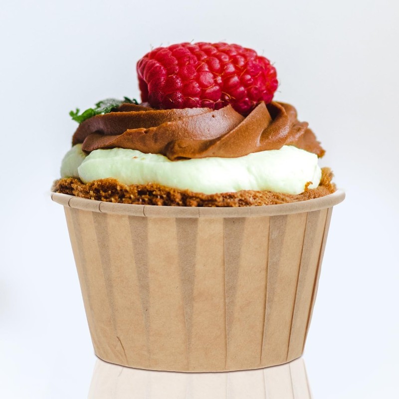 150pcs Jumbo Muffin Liners Rolled Edge Cupcake Cups Greaseproof Kraft Baking ... gallery