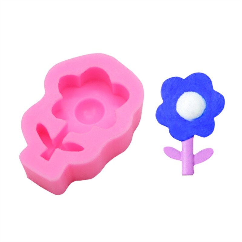 Tulips Little Flower Shape Baking Manual Mold Grade Silicone Fondant Mould gallery