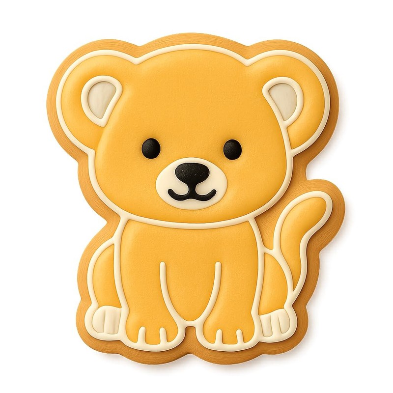 Lion Cub Cookie Cutter & Stamp – 4×3.6 Fun Kitchen Baking