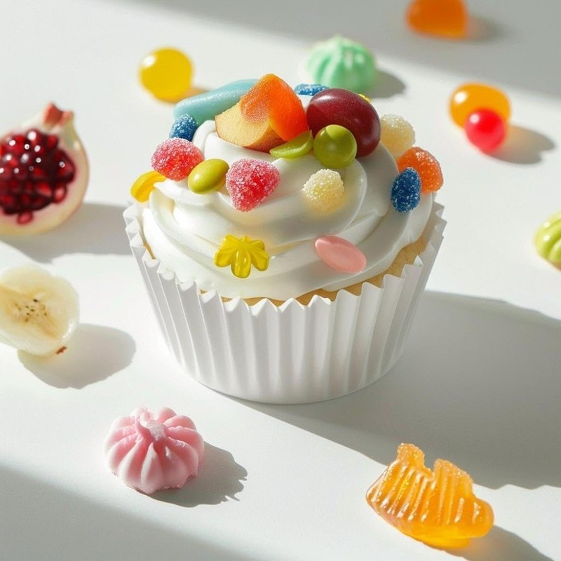 White Standard Cupcake Liners 200pcs Bulk Pack, Grease Proof Baking Cups, No gallery