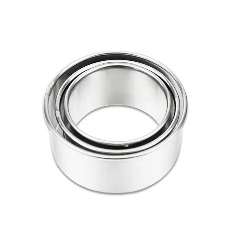 3/5Pcs round Stainless Steel Biscuit Mold Biscuit Cookie Cutters Set Dumpling Sk gallery