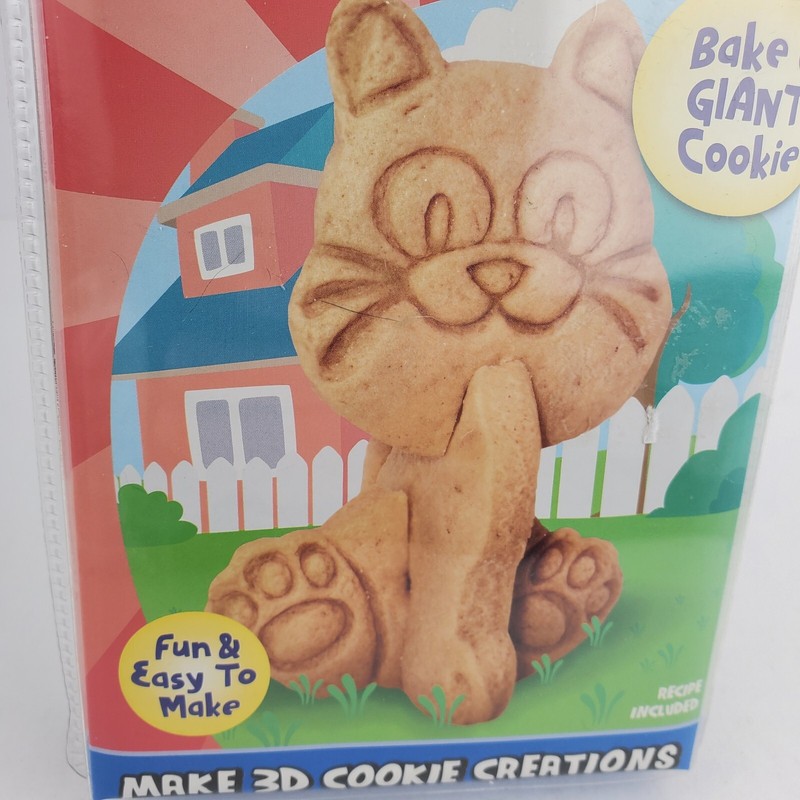Cookie Cutters Cat Bake A Giant Cookie Recipe Included Factory Sealed 3D gallery