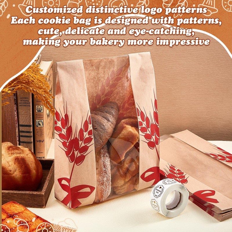 50 Pcs Kraft Paper Bread Bag for Homemade Bread Large Sourdough Loaf Bag with... gallery