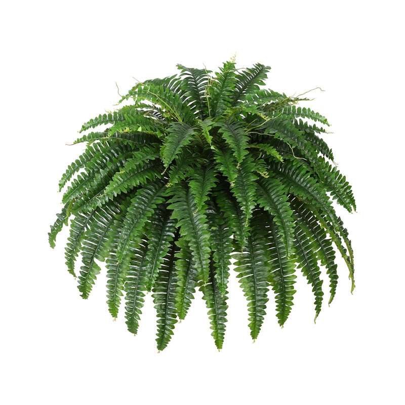 Dkaltm 43″ Single Silky Artificial Boston Fern Bush, Large Lifelike Green Plant