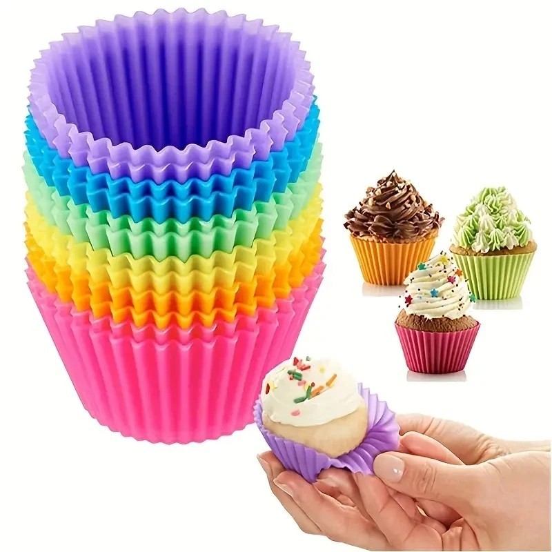 Reusable Round Silicone Cake Mold for Muffins and Cupcakes- NEW gallery