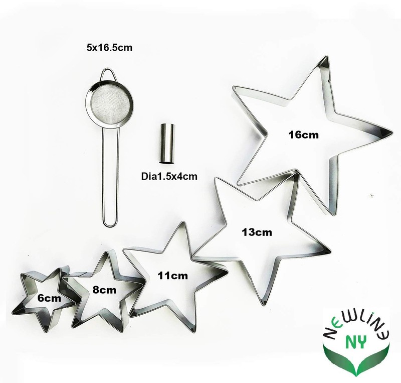 NewlineNY Star Shaped Cookie Molds 16 Pcs Set to Create Christmas Tree-Like D... gallery