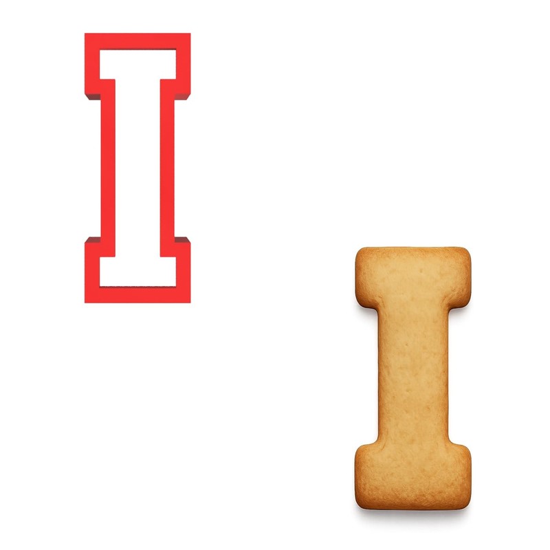 4 inches Varsity Letters Cookie Cutter for Baking & Fondant Clay Gifts – I