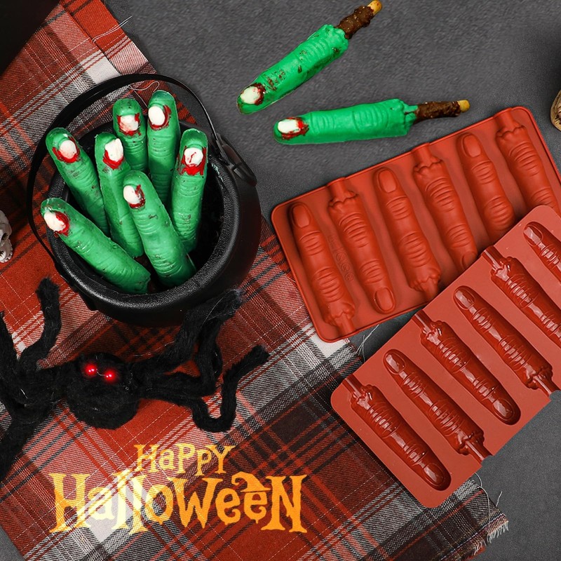 Webake The Original Halloween Witch Finger Chocolate Standard, Birck-Red gallery