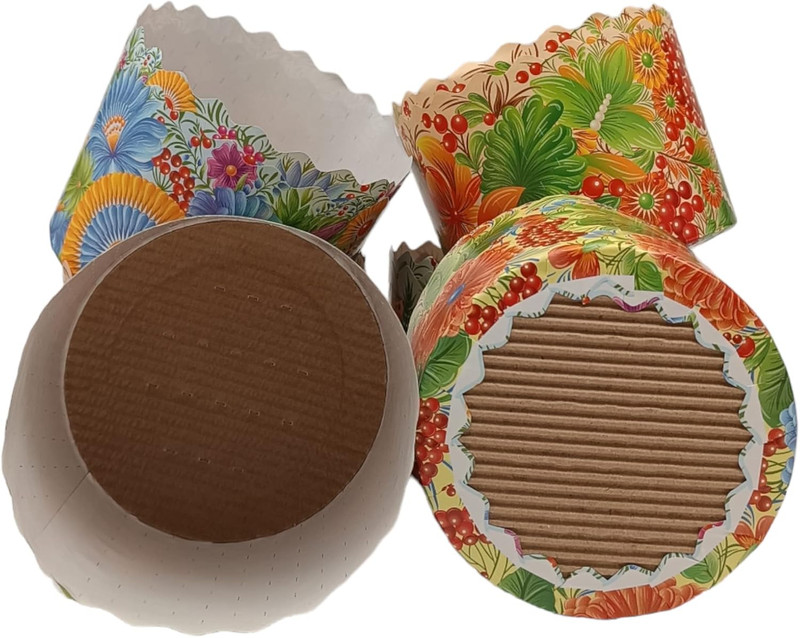 12 Pack | 12 Oz Different Designs of Paper Mold, round Easter Bread Baking Paper gallery