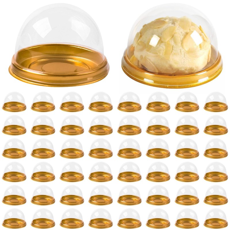 Cajas de plástico transparente para cupcakes, mini contenedores para cupcakes