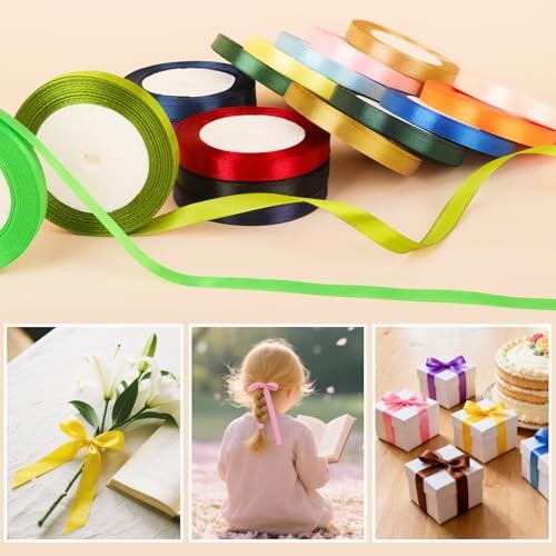 800 Yards Ribbon,3/8 Inch Satin Ribbon,Single 25 yards 32 Colors (3/8 Inch) gallery