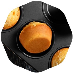 2 Packs Nonstick Round Muffin Baking Pan Tin, 6-Cup Muffin Tin, Cupcake Pans, gallery