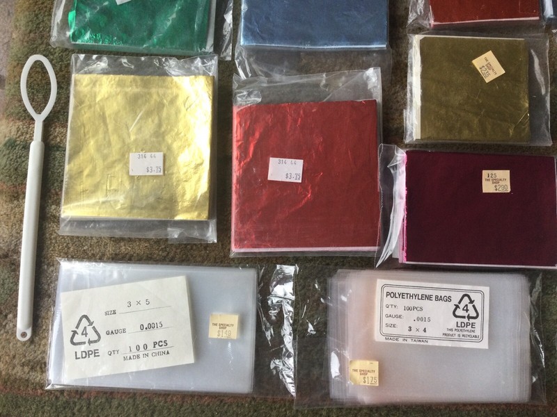 Huge Lot of Candy Making Supplies - Foil Wrappers, Lollipop Sticks, Bags, Dipper gallery