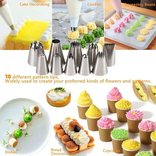 25 Pcs Extra Large Piping Tip Set, Stainless Steel Large Piping Tips Set gallery