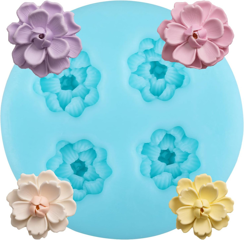 Cherry Blossom Silicone Molds Flower Fondant Mold for Cake Decorating Cupcake