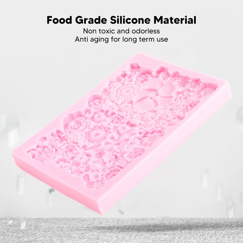 Silicone Fondant Mold, Non Stick Flower Chocolate Maker DIY Cake Baking Tray ... gallery
