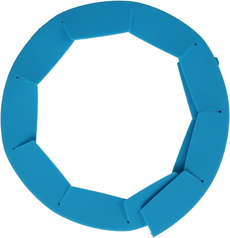 SUUCARER Adjustable Pie Crust Shield Silicone Protector, Large, Blue gallery