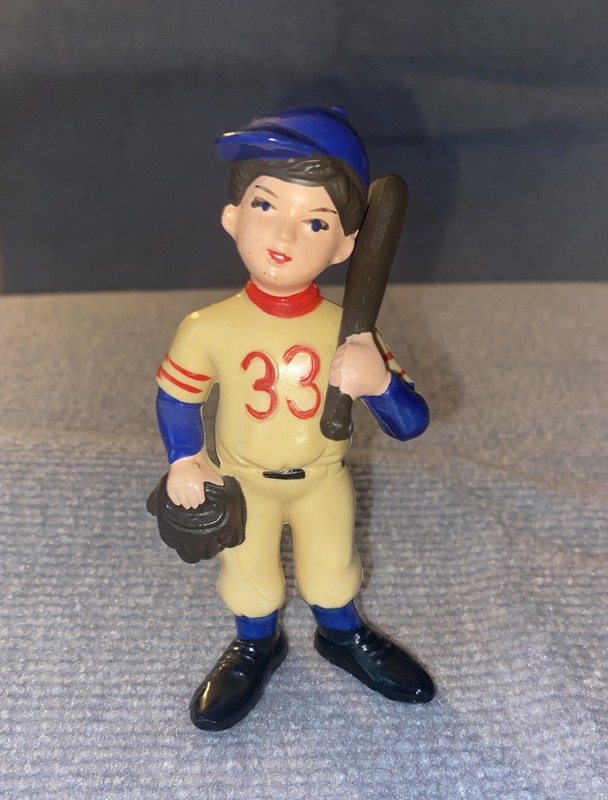 Wilton BASEBALL PLAYER Cake Topper MITT & BALL Cupcake Retro Free Ship L2