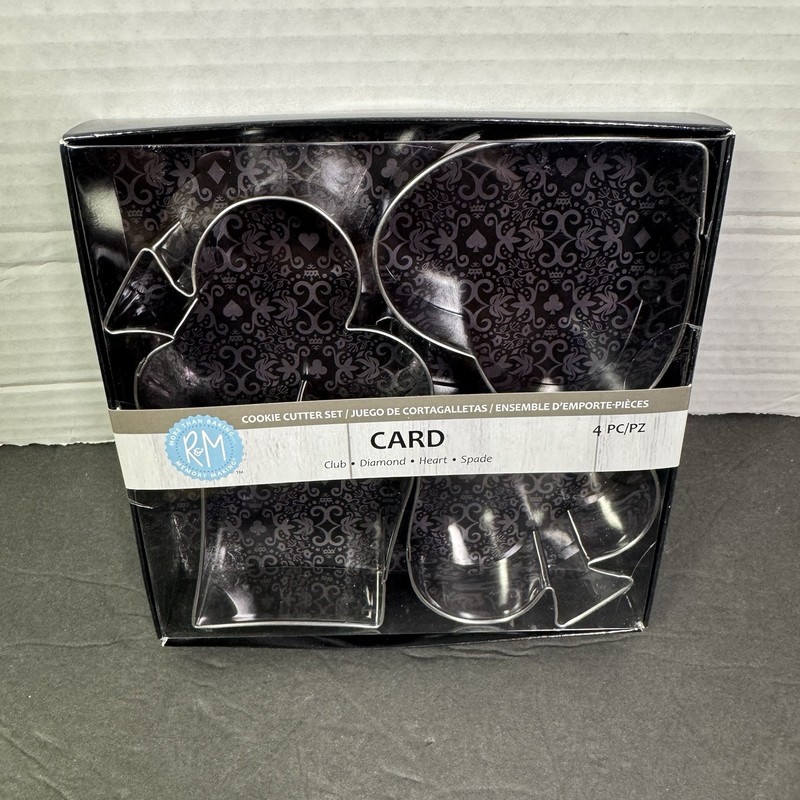 R&M International Casino Playing Card Theme 4 Piece Cookie Cutter Set 🔥