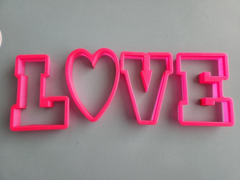 LOVE Cookie Cutter Set 4 inches cookie /fondant cutter