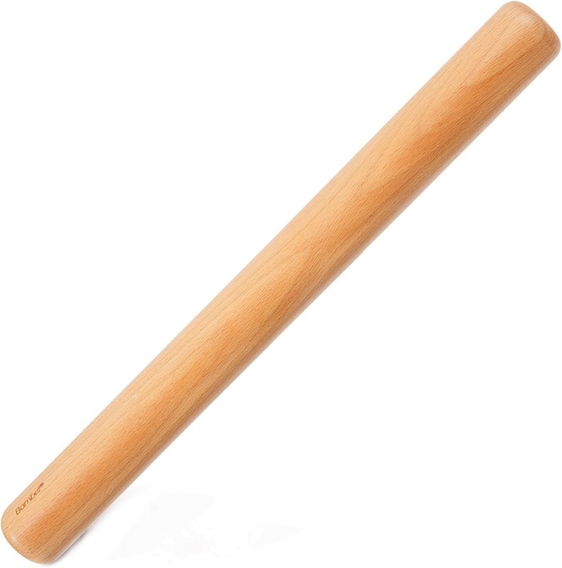 Bamber Wood Rolling Pin 11″L x 1.5″W Natural Wood 5 ounces
