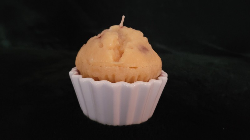 Large Scented Candle Muffin Hallmark Glass Cupcake Liner Lot of 2 Excellent gallery