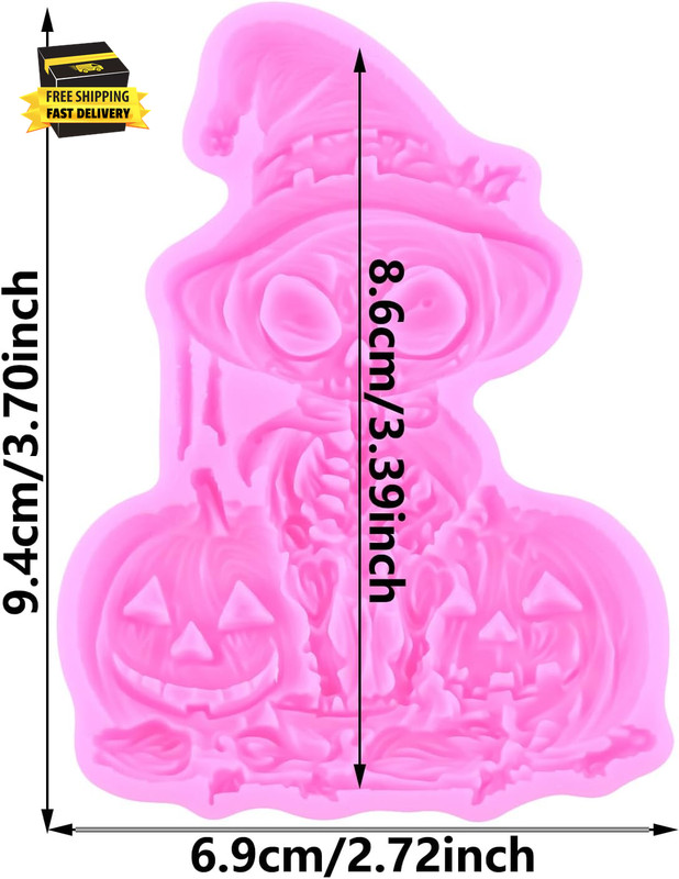 Halloween Silicone Molds Halloween Skull Pumpkin Fondant Mold for Cake Decoratio gallery