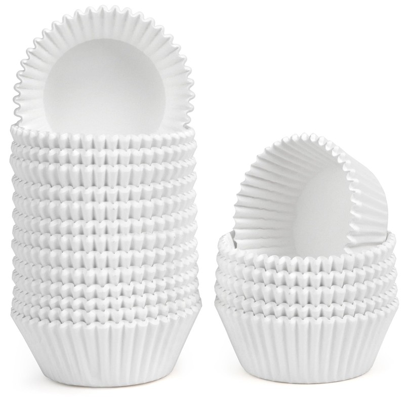 LotFancy Standard White Cupcake Liners, 500 Count, standard,