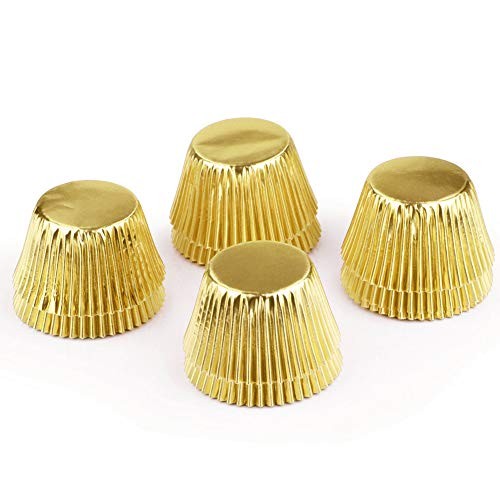 Foil Jumbo Cupcake Liners Metallic Large Muffin Baking Cups - 160-Count Gold gallery