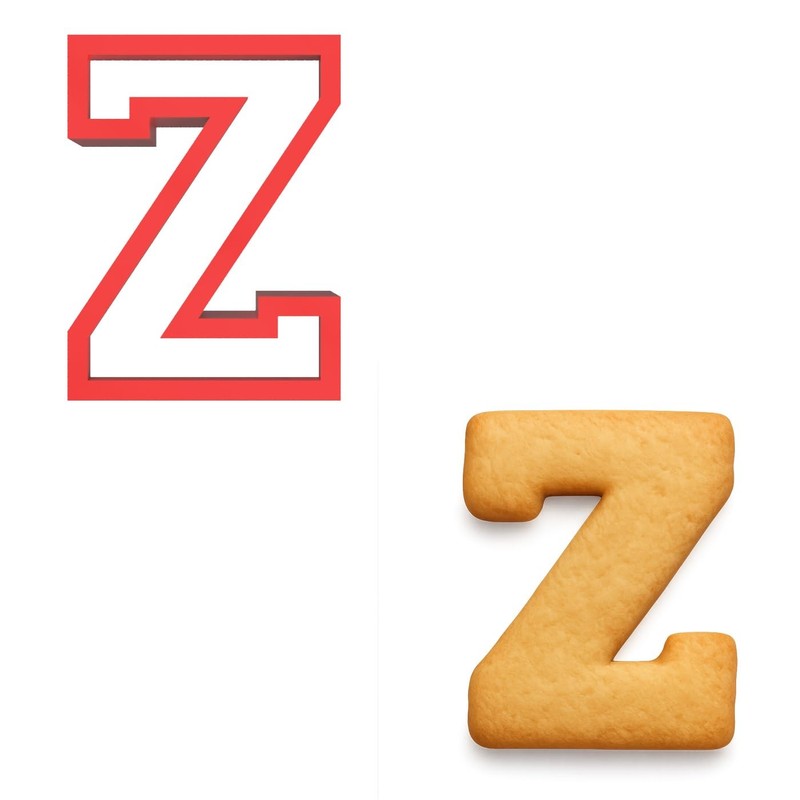 3 inches Varsity Letters Cookie Cutter for Baking & Fondant Clay Gifts – Z