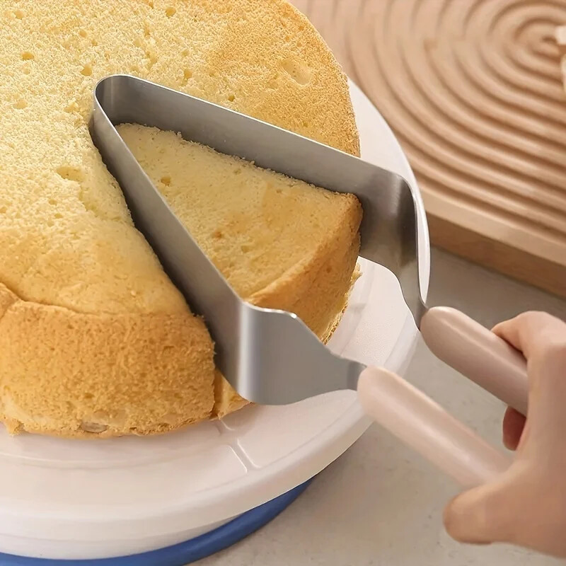 Stainless Steel Cake Cutter Triangular Dessert Holder Cake Slicer and Lifter gallery