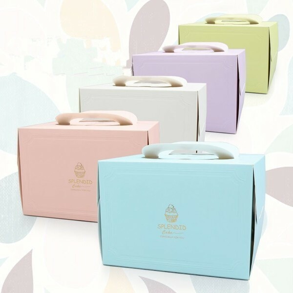 6 pieces Cake Box Sturdy Pink/blue Cardboard Cake Boxes Also for Pies, Pastries