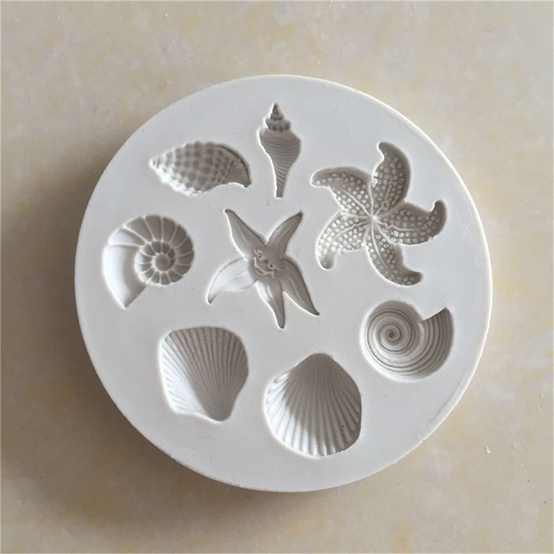 Biologische Muschel-Muschel-Muschelschalen-Schokoladen-Kuchen-Silikonform e..X gallery