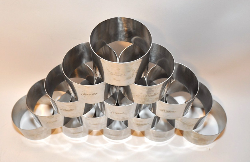 15 lot Ateco 3.5" Stainless Steel Small Round Cake Rings, Dessert Molds Set gallery