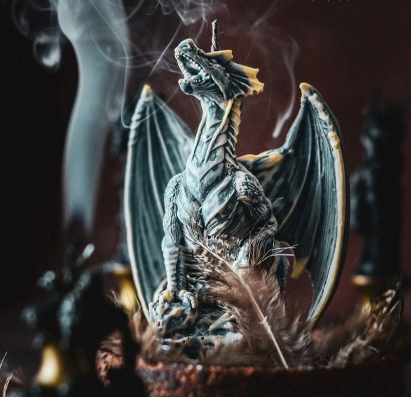 Dragon mold for candles, resin mold. Candle of dragon. 0-9