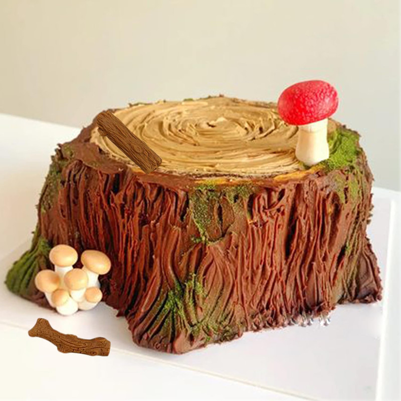 Tree Trunk Silicone Molds Woodland Stump Fondant Mold for Cake Decorating Cupcak gallery