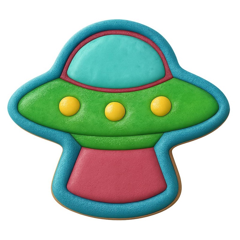 Alien Mothership Cookie Cutter & Stamp - 4x3 gallery
