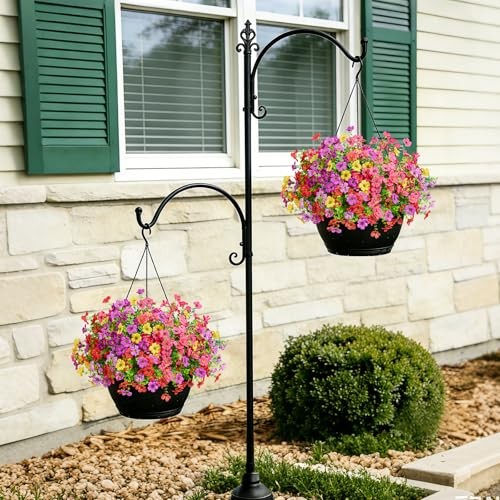 Fake Flowers for Outdoors 4 Color Mixed (3 Purple,3 Red,3 Hot Pink,3 Yellow) gallery
