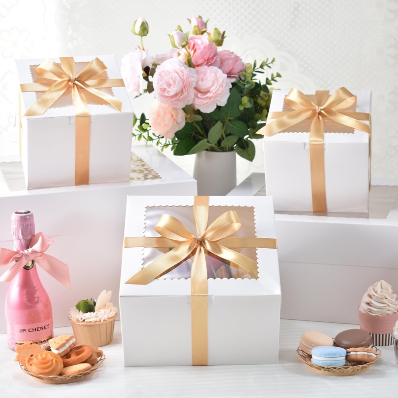 40pcs 6x6x5 inch Mini Cake Boxes with Cake Boards 20 Boxes & 20 Boards 6 inch... gallery