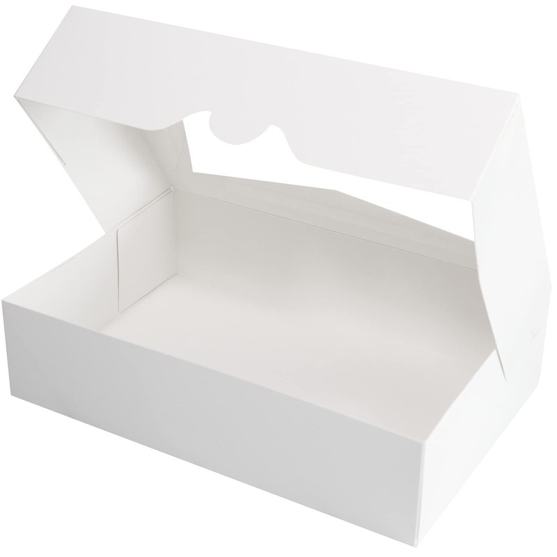15 PCS White Pastry Bakery Cookie Boxes PVC Window Cardboard 10x7.75x2.5 Inch gallery
