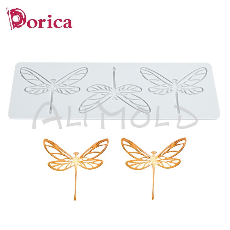 Dragonfly Silicone Lace Mat Handmade Insect Sugarcraft Chocolate Mould Diy gallery