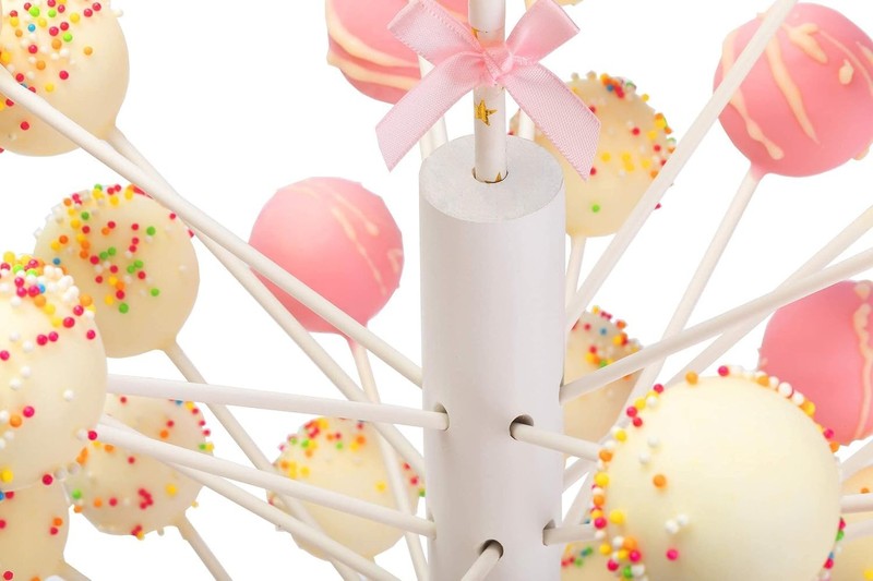 Wood Cake Pop Stand - 60 Hole Wooden Lollipop Holder Candy Table Display, Dec... gallery
